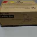 Fanbulous 46 Inch Flush Mount Ceiling Fan No Light with Remote,Black Modern Low Profile Ceiling Fan Without Light,6-Speeds,Quiet Reversible DC Motor,Indoor&Outdoor Ceiling Fans for Bedroom,Living Room