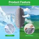 Car Headrest and Lumbar Support Pillow Set,1 Piece, Neck & Back Support for Driver/Passenger Seat, Comfortable & Breathable, Relieves Neck & Back Pain, Ideal for Long Drives (B/Grey)