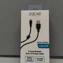 ZGear Extended Length Sync Charge Cable for Micro USB Durable Tangle Resistant Braided Cable 6ft.