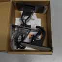 3 Pieces Self Adhesive Curtain Rod Bracket, Universal Plastic Curtain Rod Holders, No Drill Curtain Rod Brackets Curtain Rod Hooks for Bathroom, Bedroom, Livingroom, Kitchen (Black)