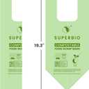 SUPERBIO 1.6 Gallon Handle Tie Compostable Food Scrap Bags, Small Compost Bags with Handles, 50 Count, 2 Pack, BPI & OK compost INDUSTRIAL