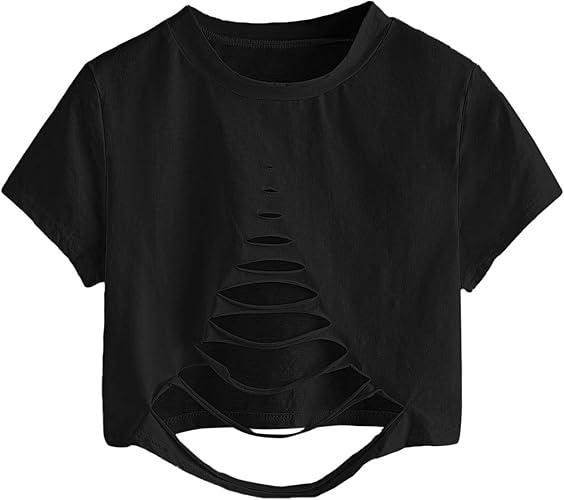 Women's T-shirts Black L SWEATYROCKS