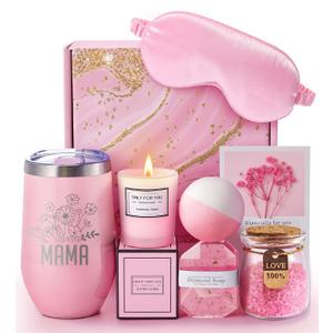 Mothers Day Gifts for Mom Grandma, Mom Birthday Christmas Gifts, Thoughtful Gift for Mother in law Step Mom, Best Mother's Day Gifts from Daughter Son Kids, Lavender Mom Spa GiftBasket Set