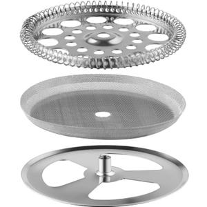 34 oz French Press 3.75 Inch Filter Replacement Parts 3 Pieces Stainless-Steel Set Containing Spiral Disk, 8 Cup Mesh French Press Screen and Cross Disk for 1000L French Press