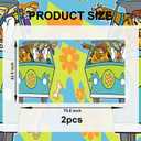 2Pack Scooby Tablecloth Disposable Tablecover Birthday Party Supplies and Decorations for Kid Boy Baby Shower Rectangle Tables 70"" X42