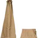 6.6'/8.2'/8.8'/9.8' Replacing The Canopies for The Patio Umbrellas Outdoor Patio Umbrella Replacement Canopy for 6 Ribs, Parasol Umbrella Replacement Cloth Umbrella Top Covers (Khaki)