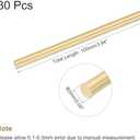 MECCANIXITY Brass Rod,Brass Solid Round Rod 2mm/0.08inch Diameter 100mm Length Lathe Bar Stock for RC Model DIY Craft Pack of 30