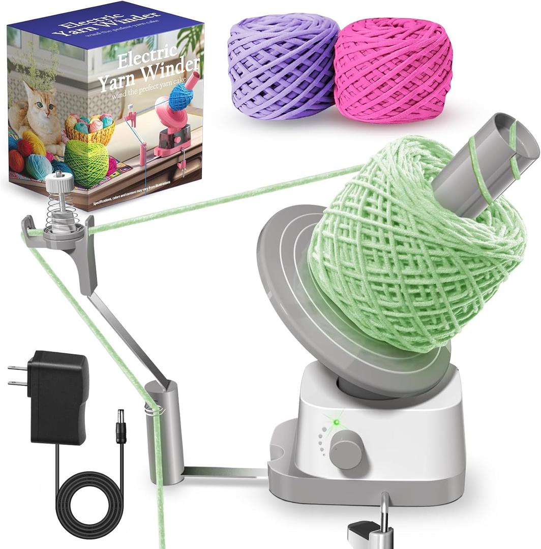 Yarn Winder, Electric Yarn Ball Winder for Crocheting, Efficiently Cake, Automatic Spinner Wool for Knitting Enthusiast