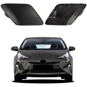 Car Front Bumper Tow Hook Cover Compatible with Toyota Prius 2016 2017 2018 Trailer Cover Cap 52128-47070 52127-47907 Small Lid Towing Eye Cap Unpainted (Unpainted Right Passenger Side)