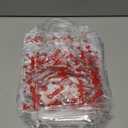 Lonfliness 24Pcs Cheer Clear PVC Gift Bags with Handles And Ribbon Bow Bulk 8 X 8 X 3in Cheerleading Goodie Treat Bags Cheer Team Present Tote Bag for Cheerleader Teammates Party Supplies(Red)