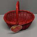 Core Home Woven Oval Basket - Red