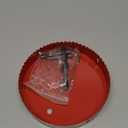 6.5 Inch / 165mm Hole Saw Red with Arbor and Pilot Drill Bit, Bi-Metal Hole Cutter for Fiberboard, Wood, Drywall, Plastic, Soft Metal Sheet, PVC Board and Cornhole Boards Drilling