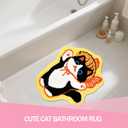 Cute Cat Bathroom Rug, Soft Plush Kawaii Animal Tufted Bath Room Mat, Non-Slip & Machine Washable, Absorbent & Quick Dry Floor Door Mat Home Decor for Shower, Tub and Sink, 23.6"x27.6"