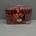 Aitsite 100 Pack Christmas Tree Ornaments Set Mini Shatterproof Holiday Ornaments Balls for Christmas Decorations (Red)