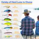 Labeol Advent Calendar 2025, 24 Days Christmas Countdown Surprise with 24 PCS Unique Fishing Tackle Lure Advent Calendar Set, Xmas Fishing Gift for Fishing Lovers Adult Men