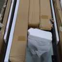 Signature Design by Ashley Loyaska Casual Sofa Table with Marble Top, Brown & White (Two Tone)