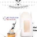 qiqee 100Packs Cupcake Boxes Individual Cupcake Holders Disposable White Single Cupcake Boxes with Window 3.7 * 3.7 * 4.5inch Cupcake Containers