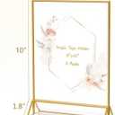 Gold Frames 8X10 Clear Acrylic Sign Holder Gold Picture Frames, Double Sided Menu Holder Display Stand for Weddings Table Numbers (Pack of 6)