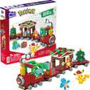 MEGA Pokmon Building Toys Set Holiday Train with 373 Pieces, 4 Articulated and Poseable Characters and Surprises, for Kids