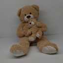 MorisMos Mom and Baby Giant Teddy Bear, 39inch Soft Stuffed Animal Large Teddy Bears Plush for Baby Shower, Tan