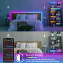 2 x 100ft Led Lights for Bedroom, Led Strip Lights Music Sync Corlor Changing, Led Light Strip with Remote & App Control RGB Strip, Led Lights for Room Dorm Home Classroom Ceiling Decor