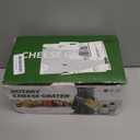 Cambom Rotary Cheese Grater Hand Crank Cheese Shredder for Fresh Cheese, Vegetable, Nuts,Non-slip Suction Base, Free Cleaning Brush Three Blades, Grey and Green