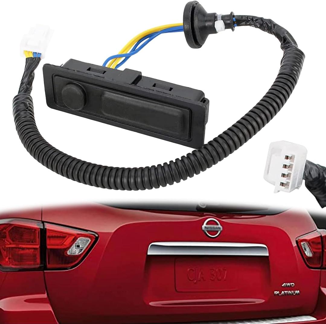 Rear Liftgate Trunk Open Release Switch Compatible for Nissan Pathfinder 2014-2019 Replace Tailgate Lid Switch 25380-3JA0A