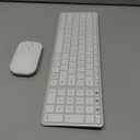 seenda Bluetooth Keyboard and Mouse Combo for Mac, SKM64-2 Rechargeable Slim Wireless Keyboard Mouse Compact, 3 Multi-Device Connection, Compatible for Mac, MacBook Pro/Air, iPad, White Silver