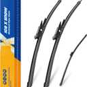 3 Wipers 28"/28"/15" Windshield Wiper Blades Replacement for Ford Edge 2023 2022 2021 2020-2015 Automative Windshield Wiper Blades 28"+28" Front Wipers with 15" Rear Wiper Blade Set(Pinch Tab)