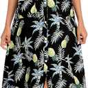 YOZLY House Dress Womens Embroidered Housecoat Short Sleeve Duster Robe with Front Pockets S-3XL (XXXL)