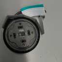 KMC 4-Outlet Surge Twist Cord Reel, Retractable Power Strip Surge Protector, 735J Surge Protection, 5ft Long Retractable Extension Cord, 3-Prong Low-Profile Flat Plug, UL/ETL Certified, Gray