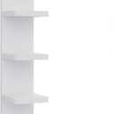 LitaEther Versatile 7 Tier Wall Shelf Unit,White Lack Wall Shelf,Display Floating Shelf with Round Edge