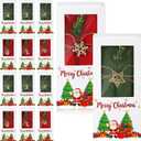 Berlune Christmas Scarf with Fringe Bulk Winter Soft Scarves for Women Men with Xmas Gift Boxes for Christmas Winter Party (Red,green)