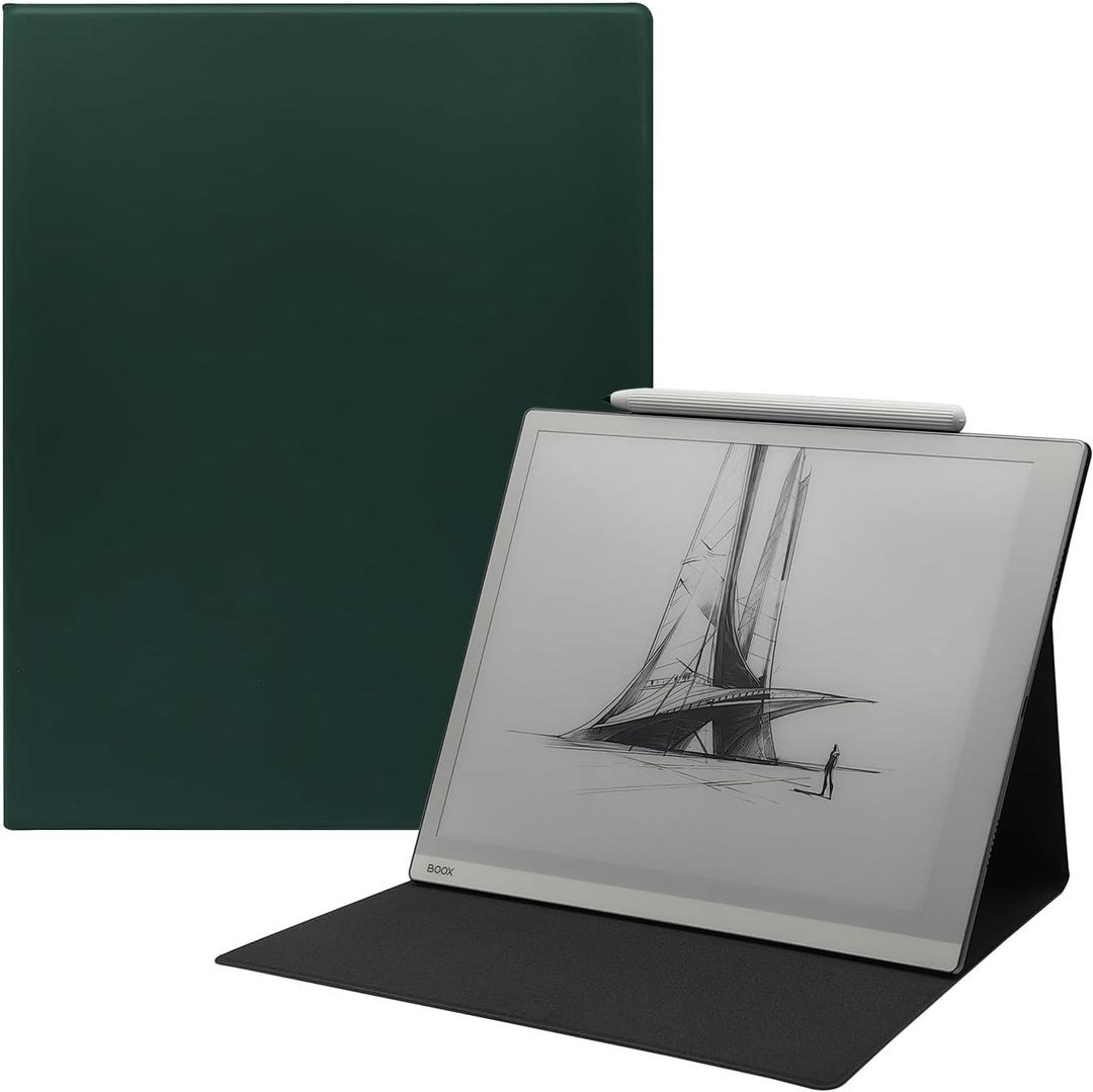 Magnetic Case for Onyx Boox Tablet Go 10.3 ePaper E Ink - Ultrathin Lightweight PU Leather Smart Folding Stand Cover with Auto Sleep/Wake (Green)