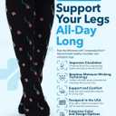 Doctor's Select Bamboo Viscose Light Compression Socks for Women & Men - 3 Pairs, 8-15 mmHg Compression Socks, Knee High, Medium