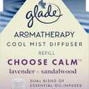 Glade Aromatherapy Cool Mist Oil Diffuser Refill, Choose Calm, Lavender + Sandalwood, 0.56 fl oz (1 Refill)