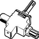 Suburban 161200 Stove Burner Valve (SDN2/SDN3), Black