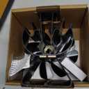 VODA Wood Stove Fan Heat Powered Fireplace Fans 8 Blades Non Electric, Heat Activated Thermal Fan for Wood Burning Stove/Log Burner, Stove Accessories Thermometer