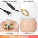 Arturesthome Small Boho Table Lamp for Living Room,Bedroom Side/End Table Side Table LED Lamp Shade for Reading Study Pink