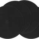 SHACOS Round Braided Placemats Set of 4 Heavy Cotton Polyester Washable Round Table Mats for Dining Tables 15 inch Non Slip Heat Resistant (Black, 4)