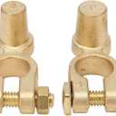 1 Pair SAE to JIS Car Battery Terminal Connector, Car Battery Terminal Clamps, Positive Negative Top Post Quick Release Disconnect Car Battery Cable Terminal for Auto