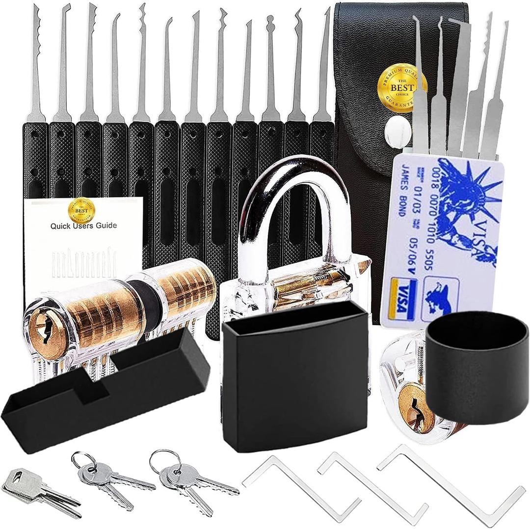 5PCS Heavy Duty Padlock Keyed Alike Lock Set, 2-3/8" Pick Extra Long Shackle, 40MM 1-9/16" Picking Laminated Steel Lock Kit Body, Ideal for Gym Locker