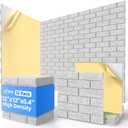 12 Pack Acoustic Panels with Self Adhesive, 12" X 12" X 0.4" High Density Sound Proof Foam Panels for Walls, Soundproof Wall Panels, Brick Sound Absorbing Panels for Home Studio Office Decor - Gray