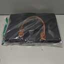 LOVEVOOK Laptop Tote Bag for Women, 15.6 Inch Large Capacity Vintage Leather Work Computer Bag, Business Casual Shoulder Handbag, Black & White & Brown