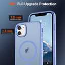 SUPFINE Magnetic for iPhone 12 Case/iPhone 12 Pro Case (Compatible with MagSafe)(Military Grade Drop Protection) Slim Translucent Matte Shockproof with Anti-Fingerprint Phone Case,Blue Purple