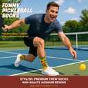 I'D RATHER BE CHASING Funny Mens Socks, Golf & Pickleball Gifts for Men, Golfers Unique Crew Sock, Golfing Gift Accessories (Yellow)