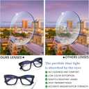 SIGVAN 6 Pack Reading Glasses Blue Light Blocking Square Computer Spring Hinge Readers for Women