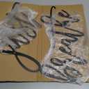 Just Breathe Metal Sign - Inspirational Wall Decor for Office and Home, 12.6"x9.5" & 15.1"x8.8", Durable Farmhouse Accessory, Black