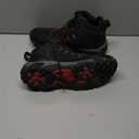 SHULOOK Men's Waterproof Hiking Boots Non-Slip Lightweight Mid Top Ankle Boot Breathable Hiker Trekking Shoes (11, Black/Red)