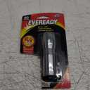 Eveready Compact LED Metal Flashlight Water Resistant, Includes 3 Super Heavy Duty AAA Batteries, 21 Lumens , Black